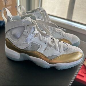 Women’s air Jordan two Trey white metallic gold sneakers